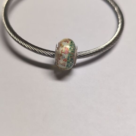 Silver Hello Kitty Christmas Charm for Pandora Style Bracelet - Picture 1 of 5